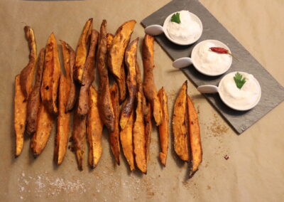 🌱 Süßkartoffelwedges mit Zitronengrasdip