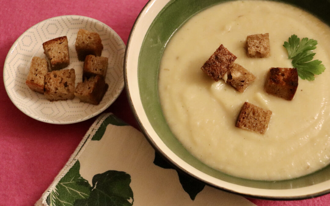 🌱 Topinambursuppe mit Croutons