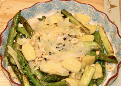 Grüner Spargel gebraten