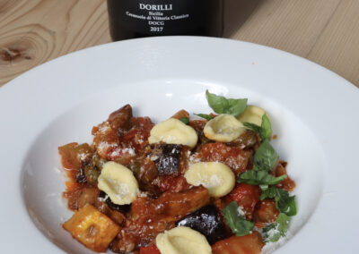 Caponata mit Orecchiette