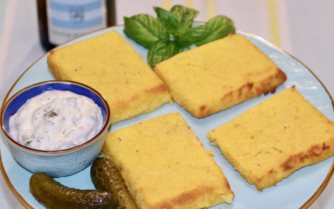 Grießschnitten mit Sauce Tartare