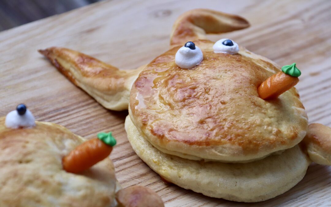 gefüllte Osterhasen aus Hefeteig